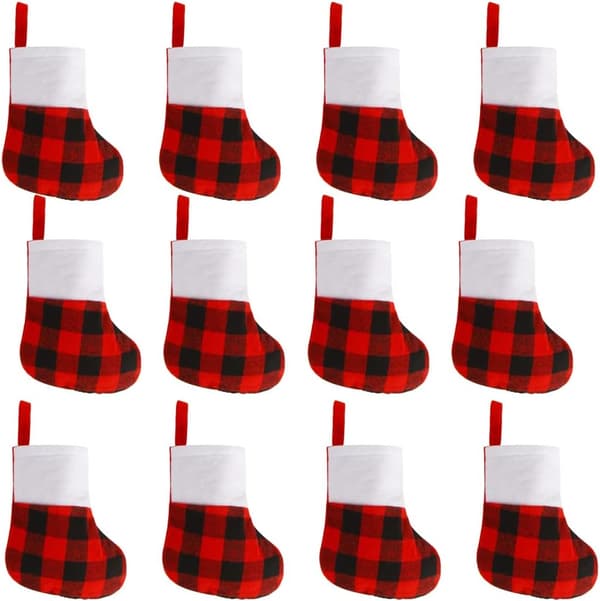 Mini julstrumpor, 12 små julstrumpor för dekoration