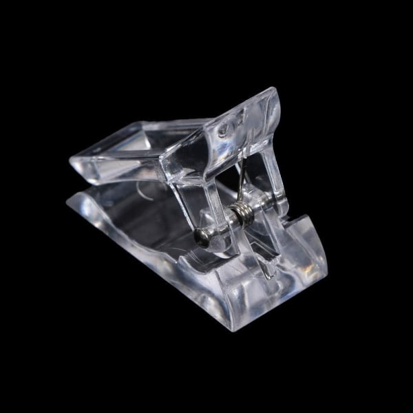 10-pack transparenta nagelklämmor för nagelförlängning i polygel