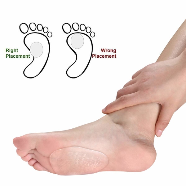 Fodpuder, 6 par silikonepuder, pude