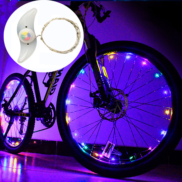 LED-cykelhjulsljus, färgglada för ljusstyrka och synlighet