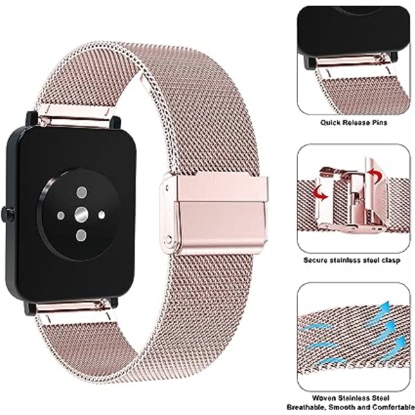 1 stk rosa gullfarge Kompatibel med Apple Huawei armbånd