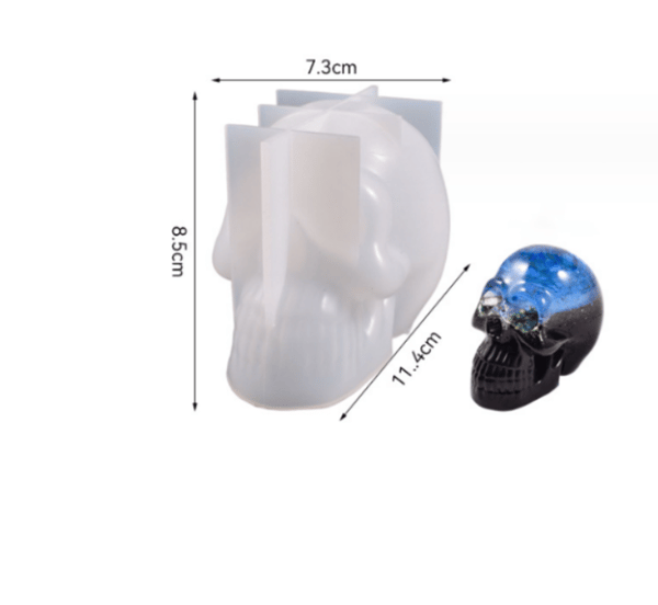 3D-skalleljusform, 2-delad Halloween-ljusform tillverkning