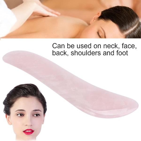 1 st Guasha-bräda Gua Sha-ansiktsverktyg med bekväm S-formad hand