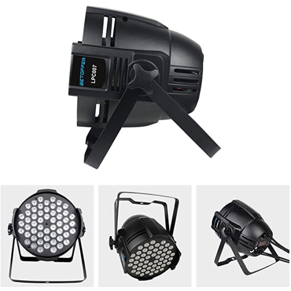 DJ Lys LED DMX Par String Lys Fest Spot Projektor 54*3W Hvid