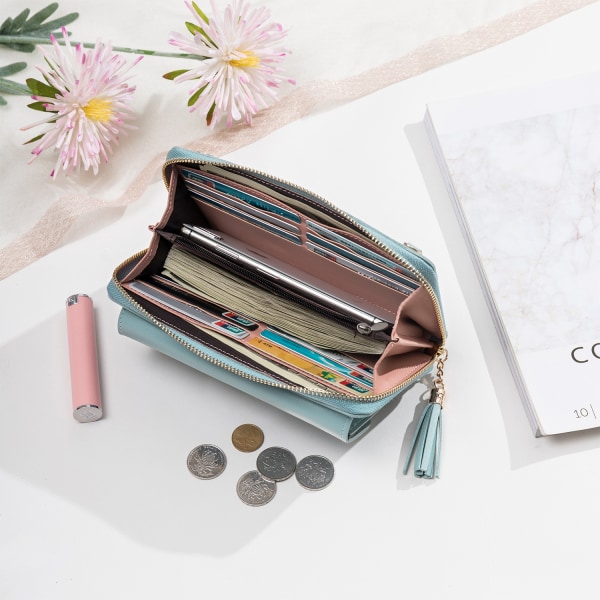 Etui til iPhone 13, iPhone 13 Flip Wallet [Magnetisk lås] [Lynlås