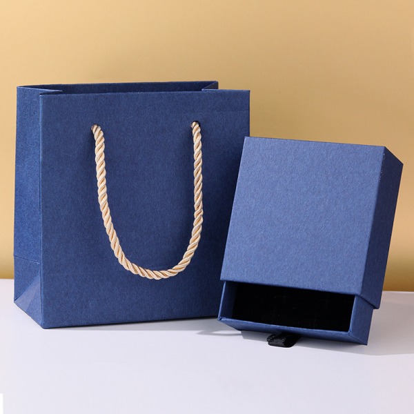 Utsökt brittisk blå presentförpackning, dekorativ tom ask med gratis P