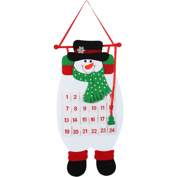 Christmas Ahead Calendar for Kids Countdown Santa Claus Reusable