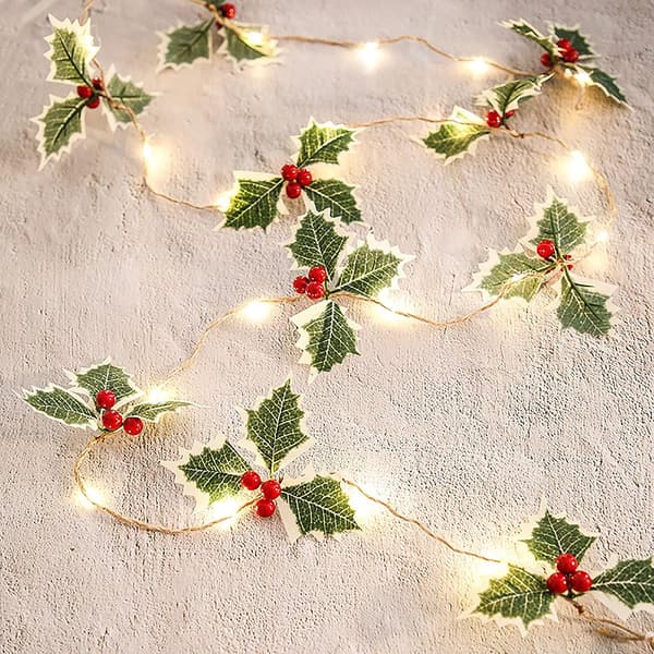 1 st 2 meter jul LED-slingor julgran, tall, slinga