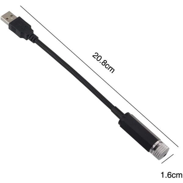 2 stk. USB-stjernelys-projektor, automatiske atmosfærelys LED-rom