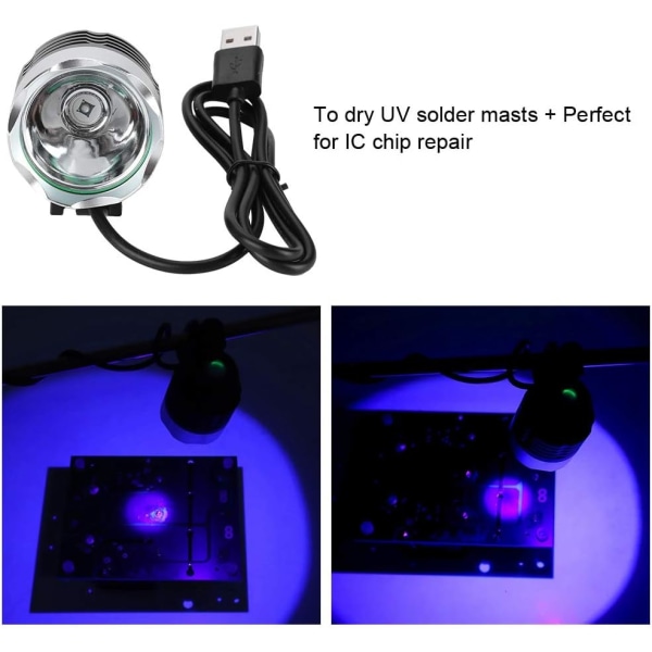 USB Mini Ultraviolet Lys UV Lim Lampering LED-lampe til Mobil Pho