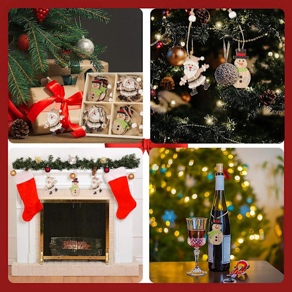 Hängande julgransdekoration i trä, julgranshängande i trä
