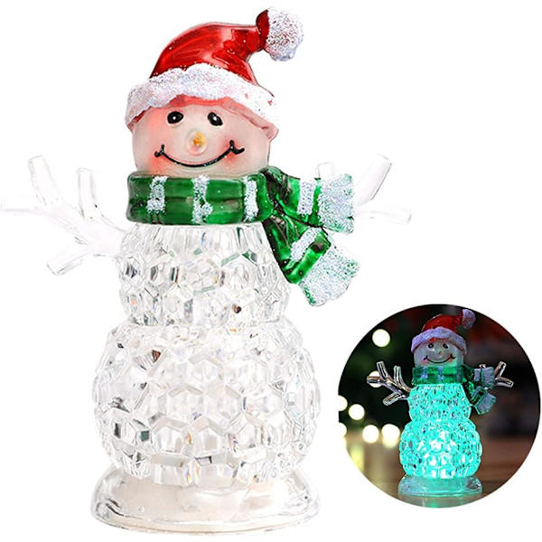 Julelys - Snømannlampe - Julenissen - Skrivebordsdekor