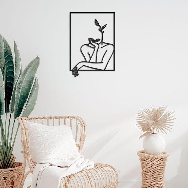 Svart S Akryl Väggkonst Minimalistisk Väggkonst Modern Abstrakt Fema