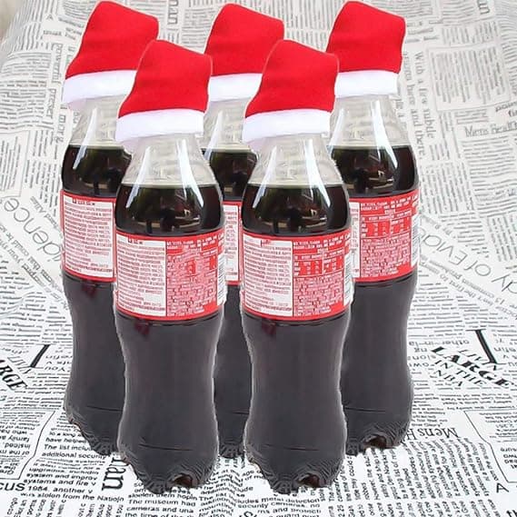 Mini julehatter, 30 stk. nisseluer til kopp bestikk B
