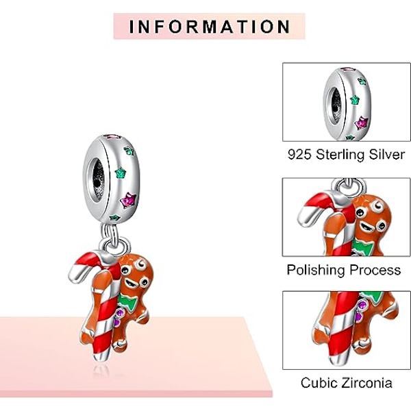 Snögubbe och julhatt Sterling Silver Charm Julgran Pe