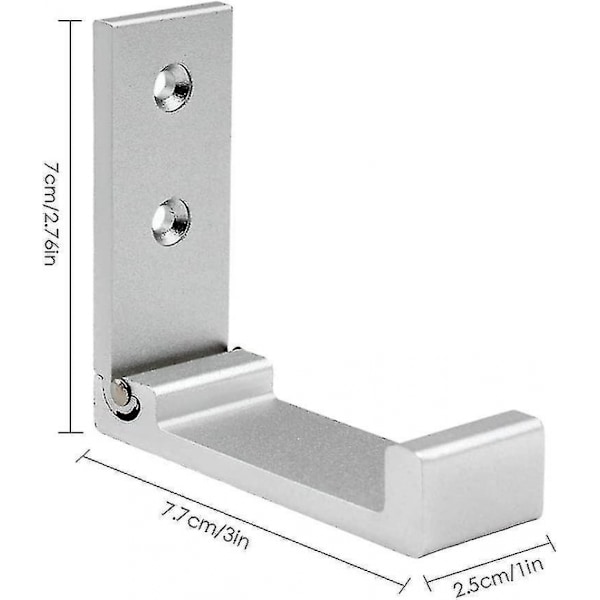 3-pack hopfällbara väggkrokar, osynliga hopfällbara aluminiumväggkrokar M
