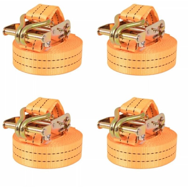 Orange 6m x 50mm Spændebånd med Ratsje (Pakke med 1)