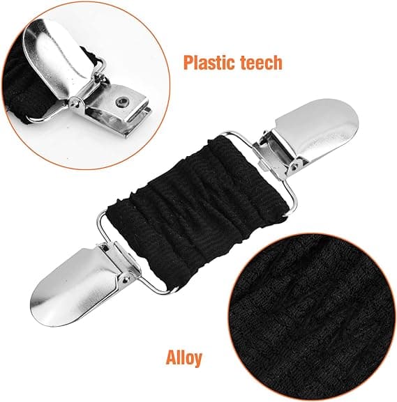 (Sort og hvid grå) Sweater Krave Clips, 3 stk. Sjal Brosche C