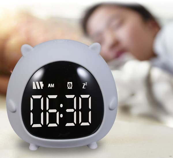 1 st väckarklocka LED väckarklocka bärbar USB-laddning sömntimer L