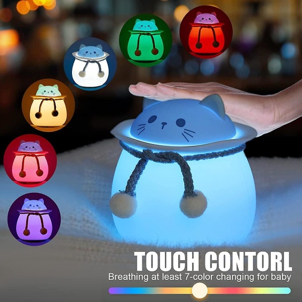 Natlampe til børn LED bærbar baby natlampe USB genopladelig