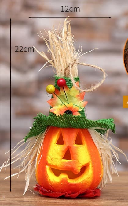 2 stk. Halloween skum græskar lanterne Jack græskar blinkende lanterne