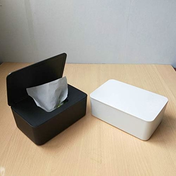 (Svart) 2-pack våtservetter Dispenser, våt torr Tissue Paper Prote