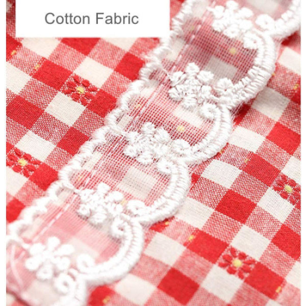 Forstykke Kjøkken Baking Forstykker Vintage Dame Forstykker Rød Rutenett Frilly