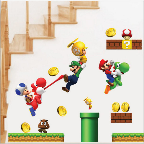 30 * 60cm Mario sticker automatic synthesis mural new creative ca