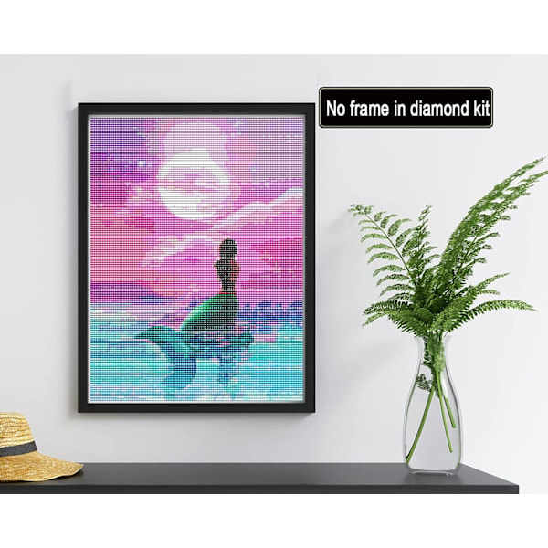 5D timanttimaalaus Vaaleanpunainen merikala, DIY timanttimaalaus Täysi pora