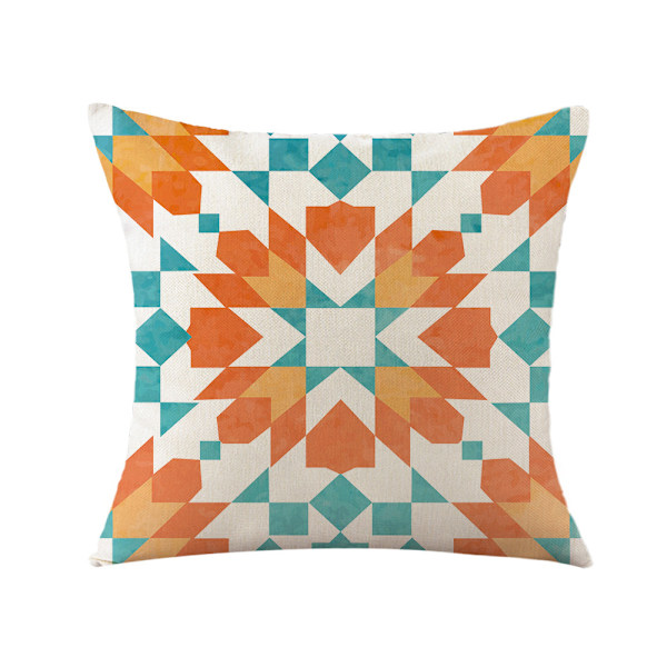 Sæt med 4 Boho Mandala pudebetræk 45 x 45 cm geometrisk blomst V