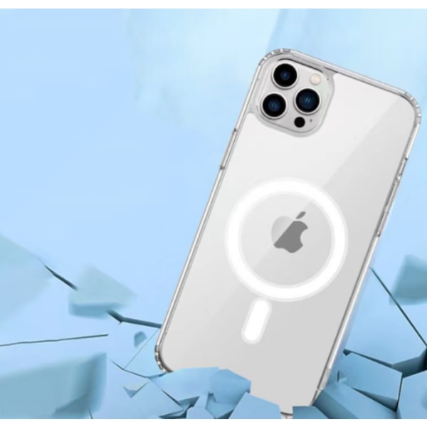 IPhone15PRO case, transparent två och en trådlös magnet