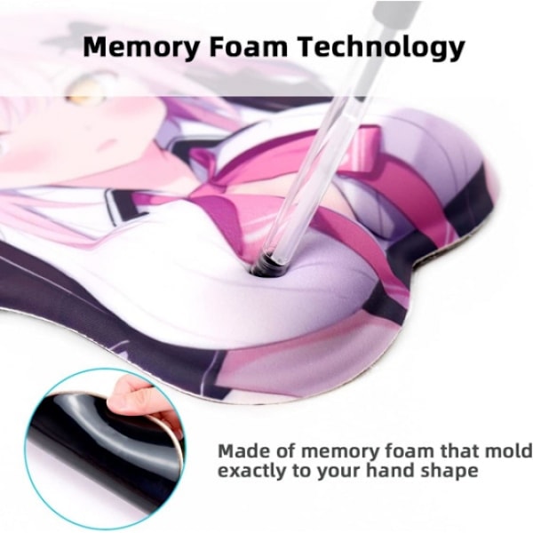 1 st 3D anime skönhet skönhet handledsstöd musmatta - tecknad anti-sl