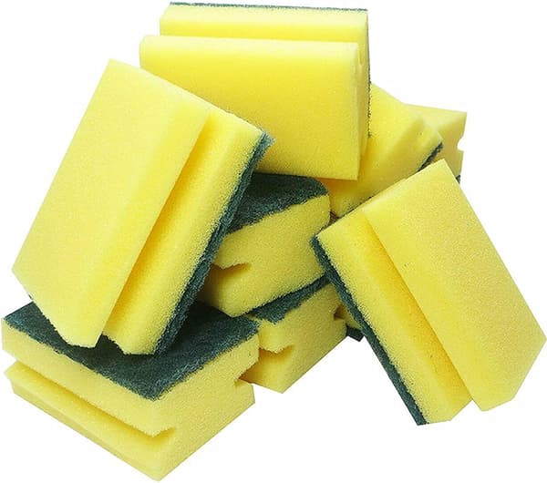 Förpackning med 8 absorberande standardsvampar av skumgummi
