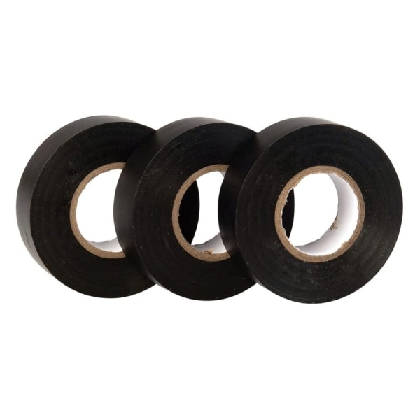 Black electrical insulating adhesive tape - 19 mm x 20 m - resist