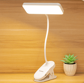 LED-leselampe, ladeklemmeleselampe, øyebeskyttelse, th