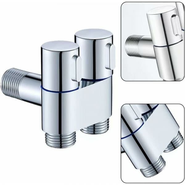 G1/2 0,2 cm dobbeltkontroll toalettvaskemaskin kran, triangulær