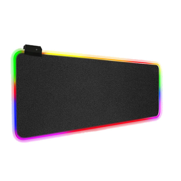 1 stk. gaming musemåtte med LED-lys sort 80x30 cm