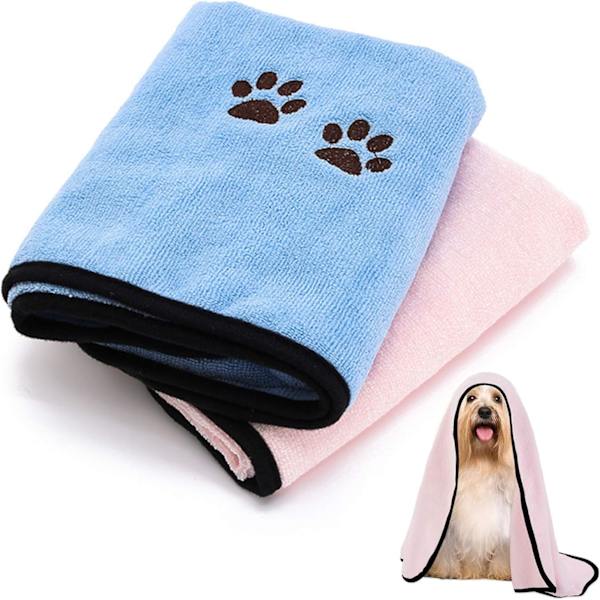 Snabbtorkande hundhanddukar, 2 husdjurshanddukar, absorberande hundhanddukar, husdjursfladdermus