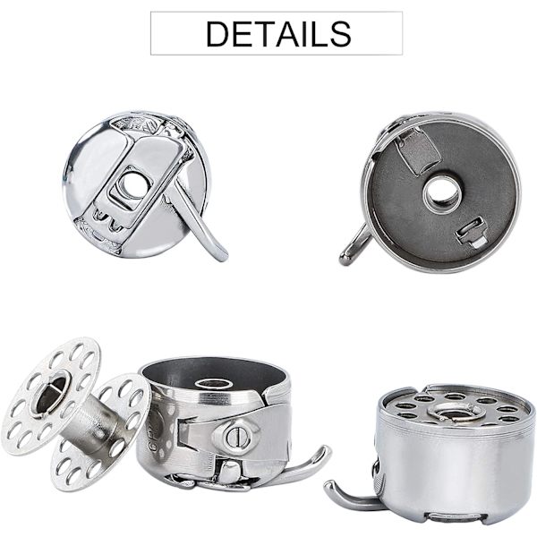 Set med 18,3 delar symaskinspolefodral, 15 delar metallspolar