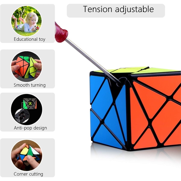 (Svart) Transformer Magic Cube 3D-puslespill Twist Brain Teasers-leketøy