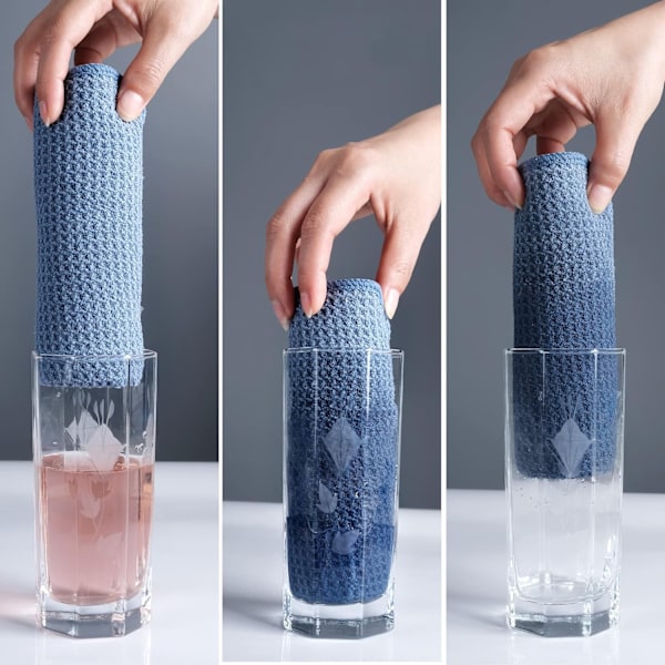 10 stk. high-end ultra-fine fiber køkkenhåndklæder - honeycomb stof ra