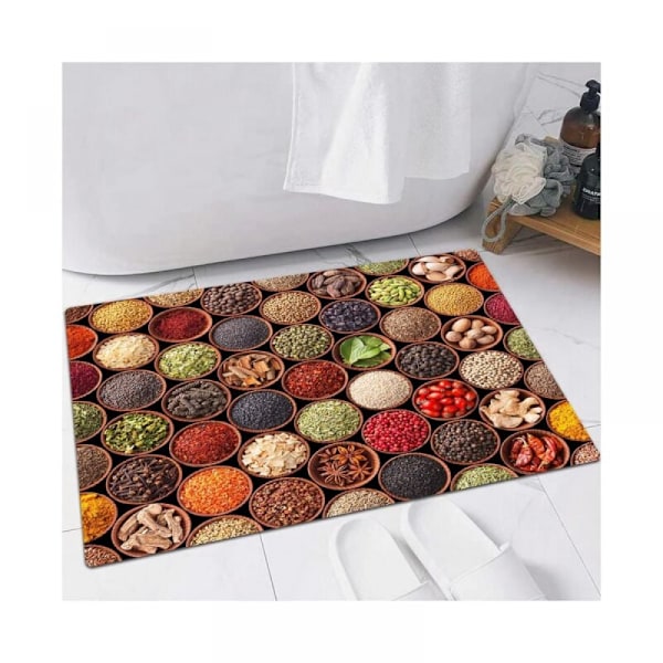 40 x 120 cm Keittiömatto sarja mausteet ja astiat liukastumaton keittiö