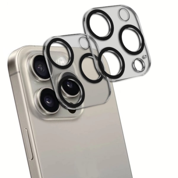 [2-pak] iPhone 15 15 Pro Max linsebeskyttelse i hærdet glas