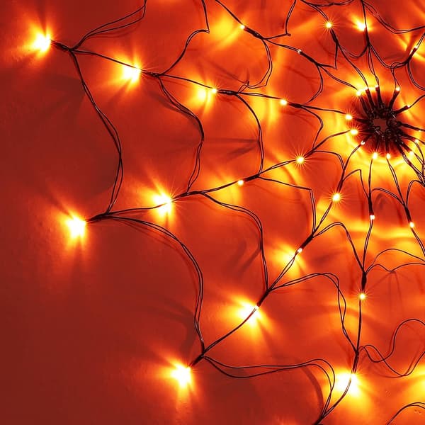 Cobweb Dekorationslys, Halloween Cobweb Fairy Lights Scary Dec