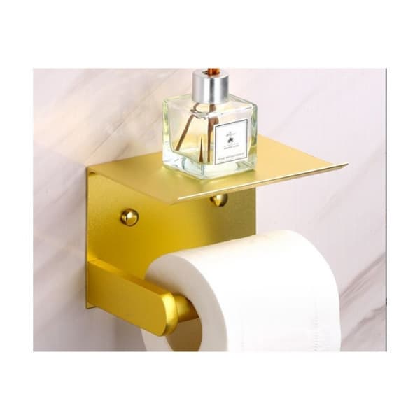 Toiletpapirholder, Toiletpapirholder til vægmontering med hylde