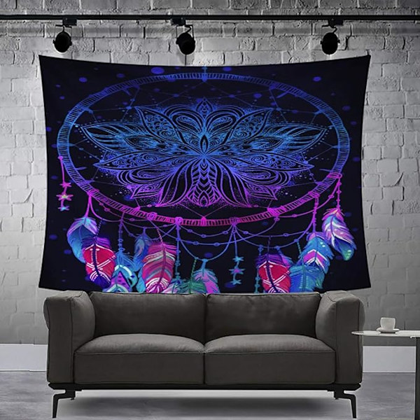1 kpl värikäs lootus, 200x150cm unelmakaappari seinävaate,