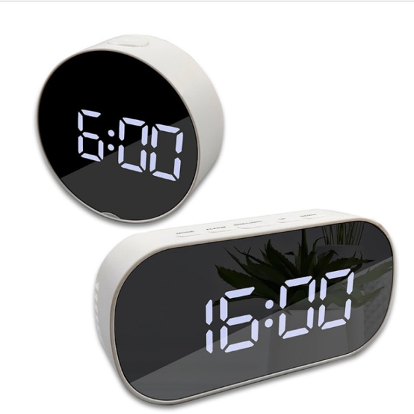 Vækkeur til soveværelse, 2 alarmer højt LED stort display ur, Ad