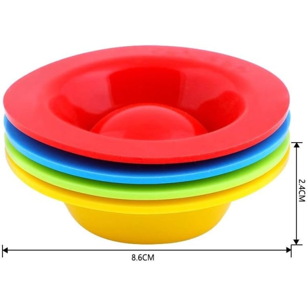 Färgglada Silikon Äggkoppar, Set med 4 Färg Silikon Äggkoppar, Por