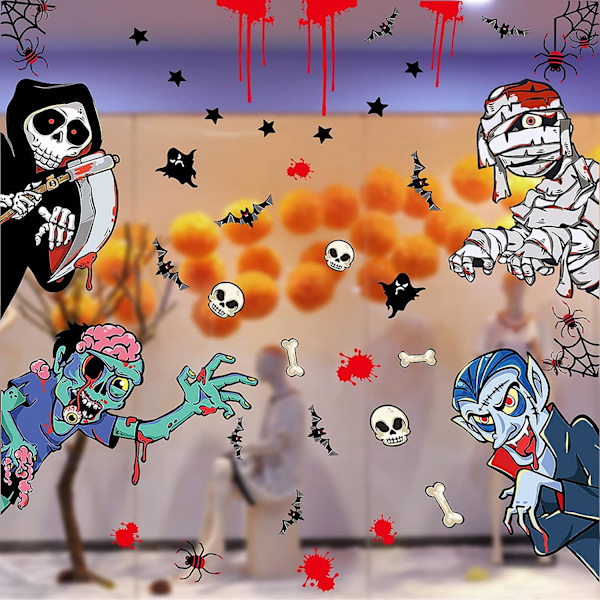 Skumle Halloween-vindusklistremer Halloween Gel-vindusklistremer for