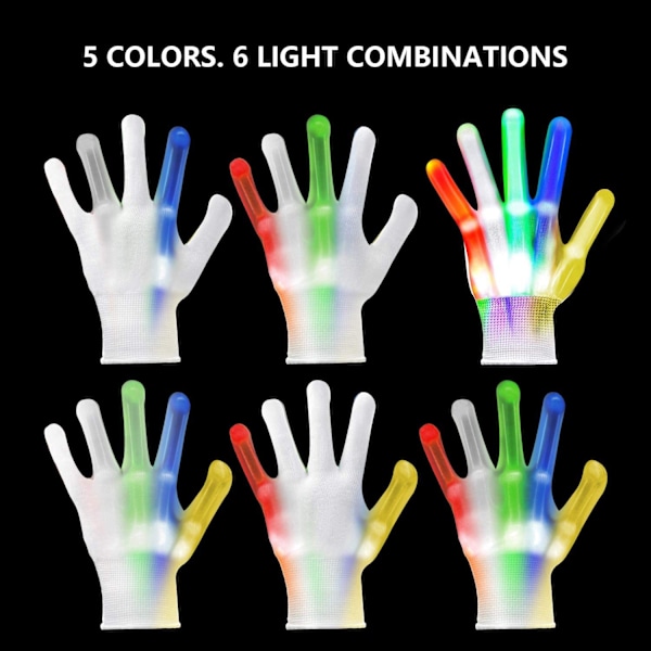 LED-lysende/farverige handsker, LED Rave Flashing Lighting/Multi Col
